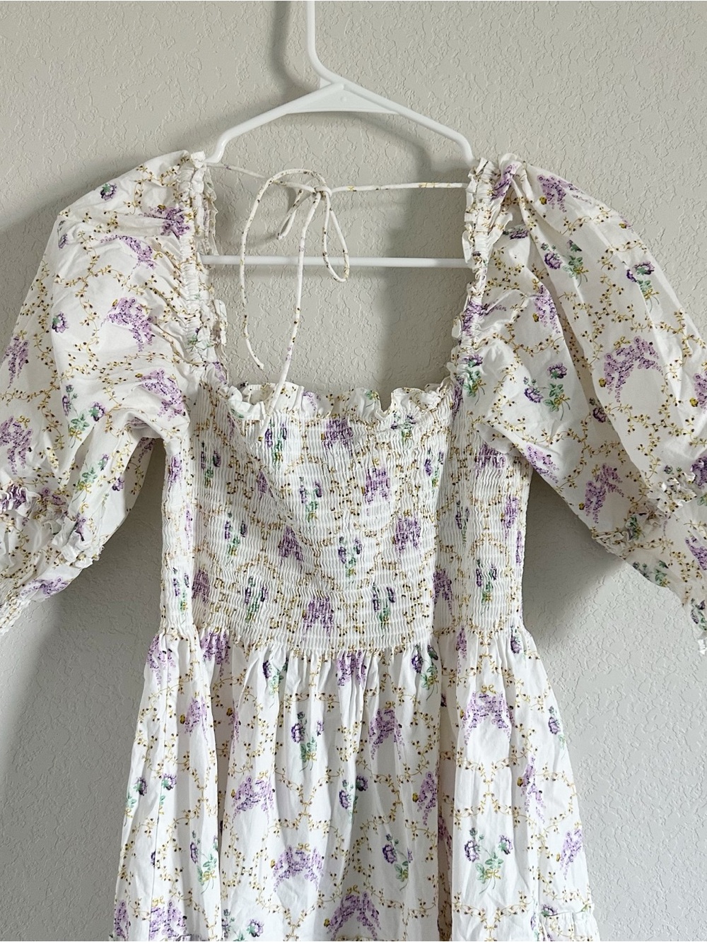 Hill House x Bridgerton x Phenomenal Nesli Nap Dress Whistledown Trellis Sz M - Picture 10 of 10